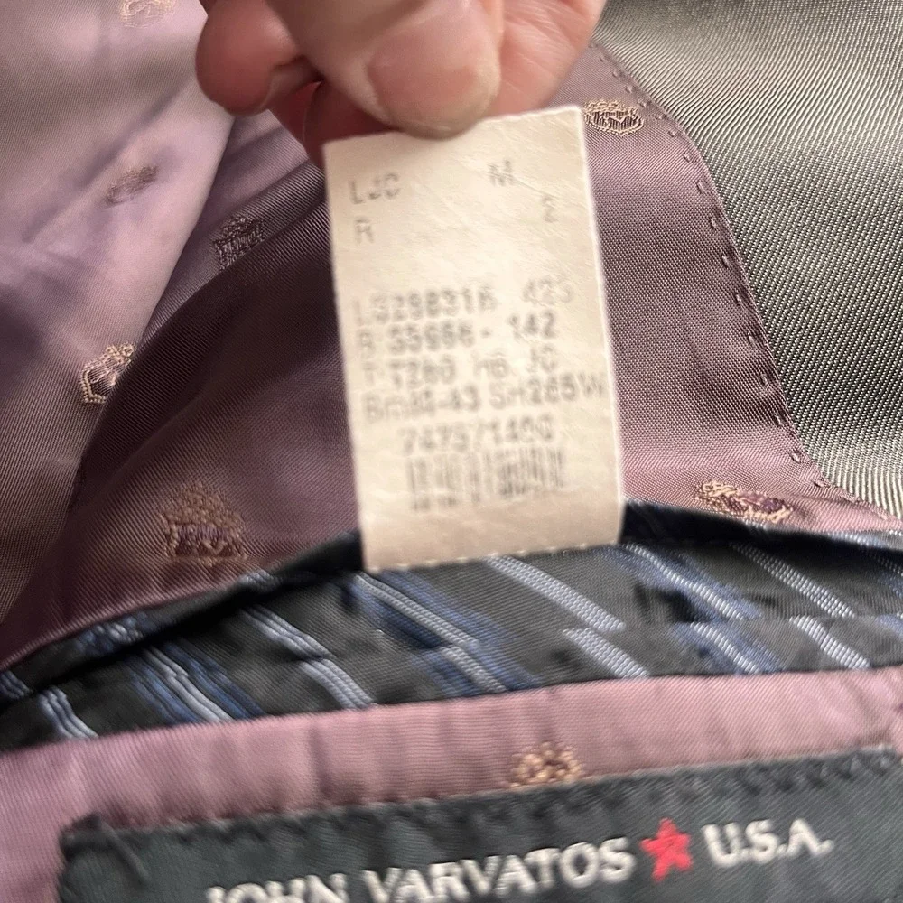 John Varvatos Blazer suit Jacket Wool Twill Men's 42R Gray Sport coat canada